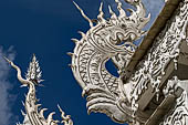 Famous Thailand temple or white temple, Wat Rong Khun,at Chiang Rai province, northern Thailand. 